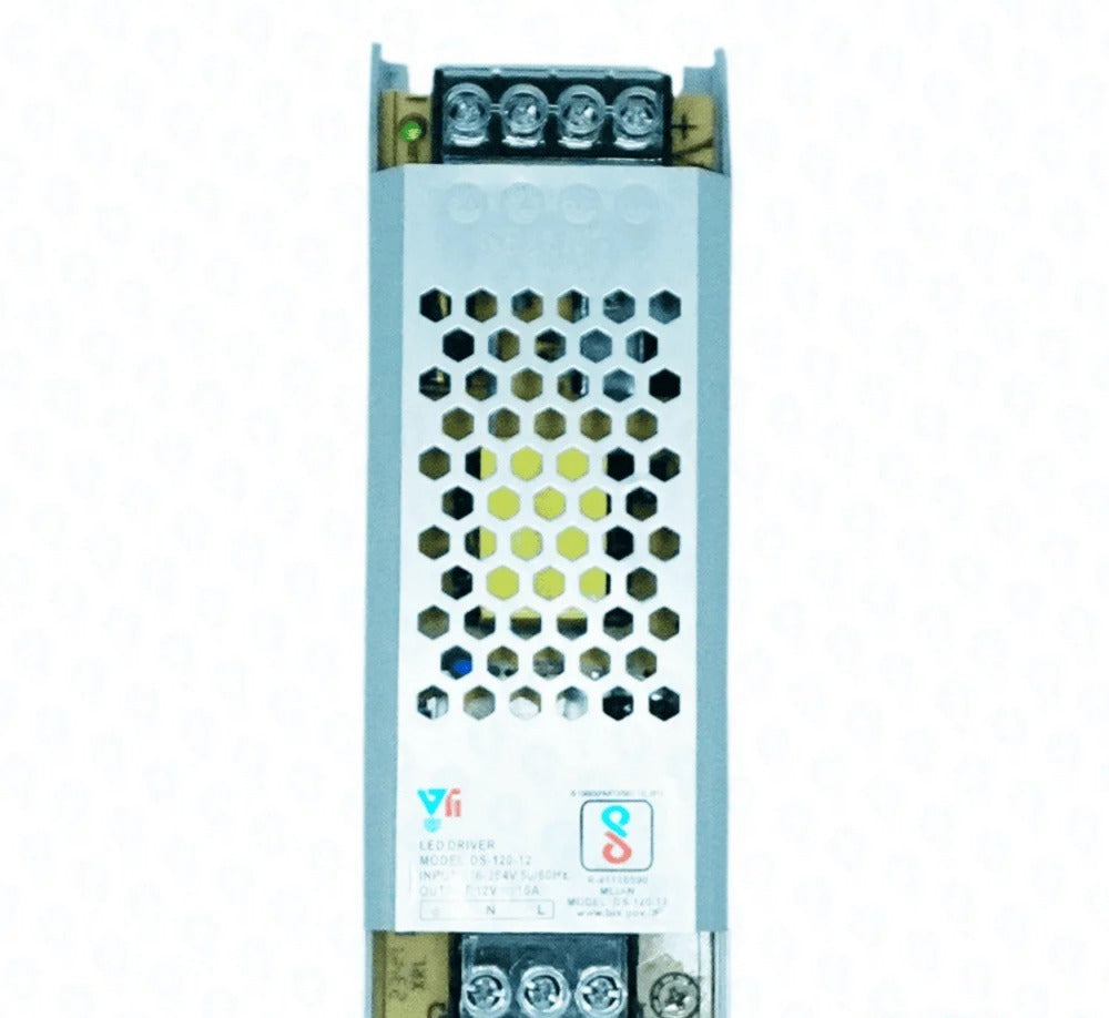 12V 10A Output (120W Power) – Ideal for Pixel LEDs, CCTV cameras, and other 12V DC devices.