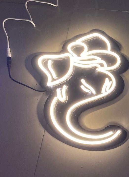 LED Neon Wall Sign, 12x12 Inches, Warm White Acrylic Board, Modern Style