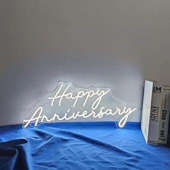Happy Anniversary neon board