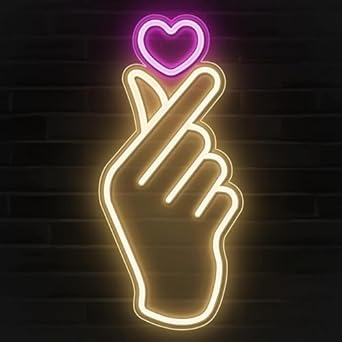 LED Neon Heart Sign, Wall and Table Decor Light for Home, Party, Wedding, Kids Room, Bar