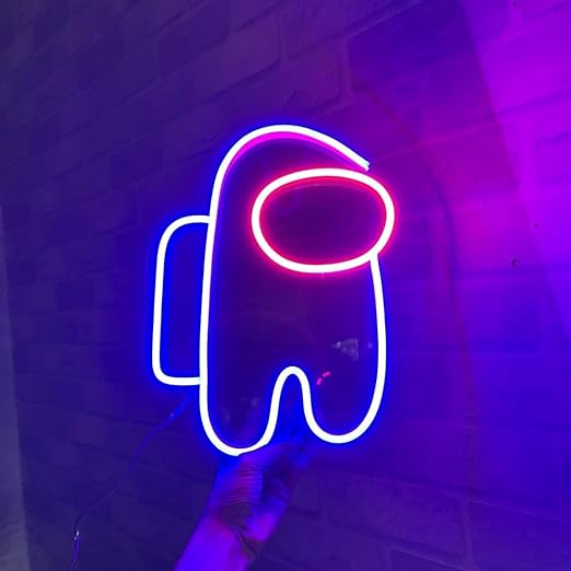 Among us neon baord(12 by 24 inches) (12 by 24)