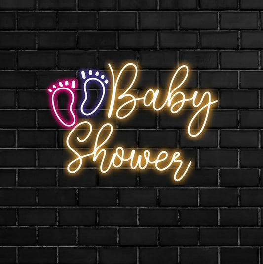 Baby Shower Neon Board