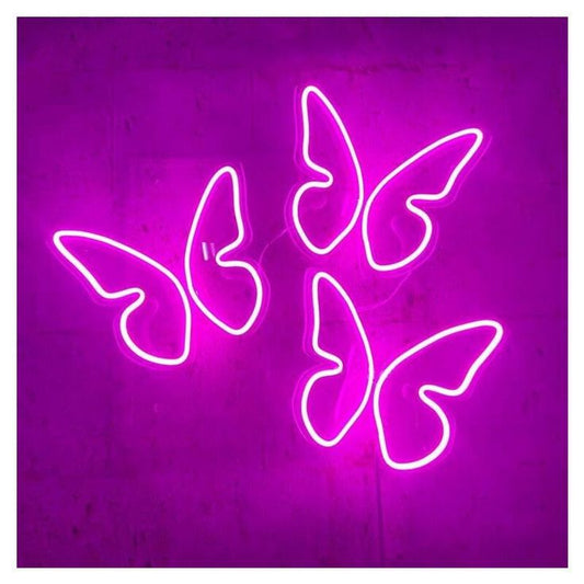 Butterfly neon board.