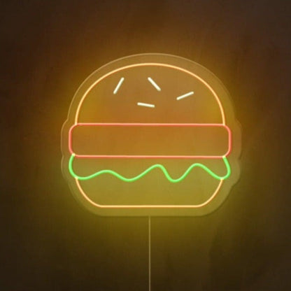 Burger neon light, 30 by 45cms