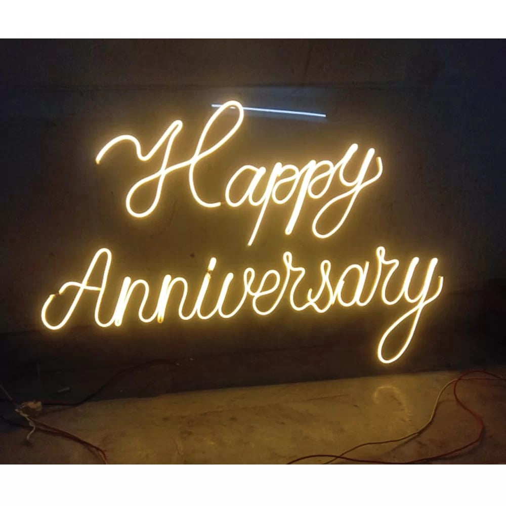 Happy Anniversary Neon Board.
