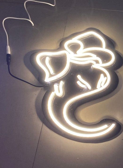 LED Neon Wall Sign, 12x12 Inches, Warm White Acrylic Board, Modern Style