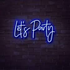 Neon LED Sign Board, 12 x 24 inches, Party Decor (Blue)