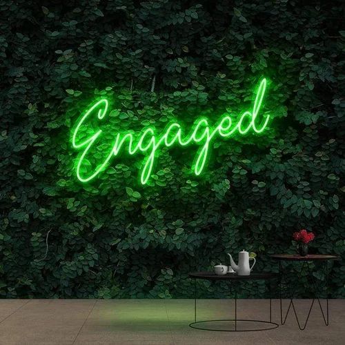 Engaged LED Neon Sign Board (Green)