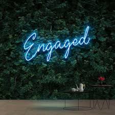 Engaged LED Neon Sign Board (Ice blue)