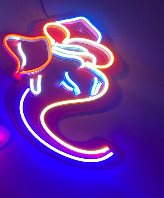 Ganesh Led Neon board with Red sheet 12 x 12 inches