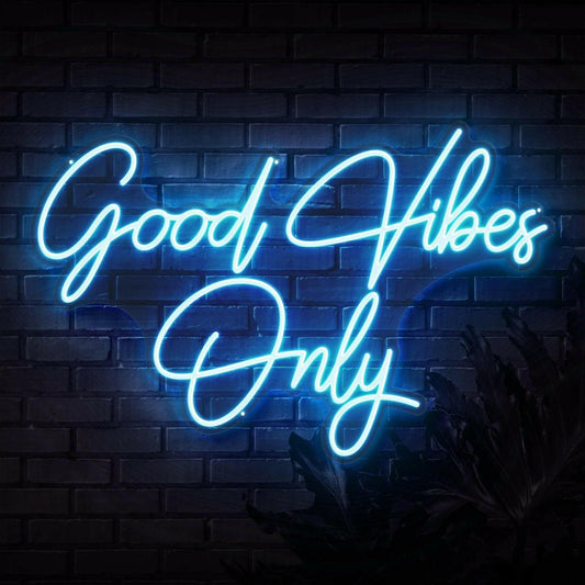 Good Vibes Only neon sign for, Wedding, Living Room, Bar, (12x24 inches)